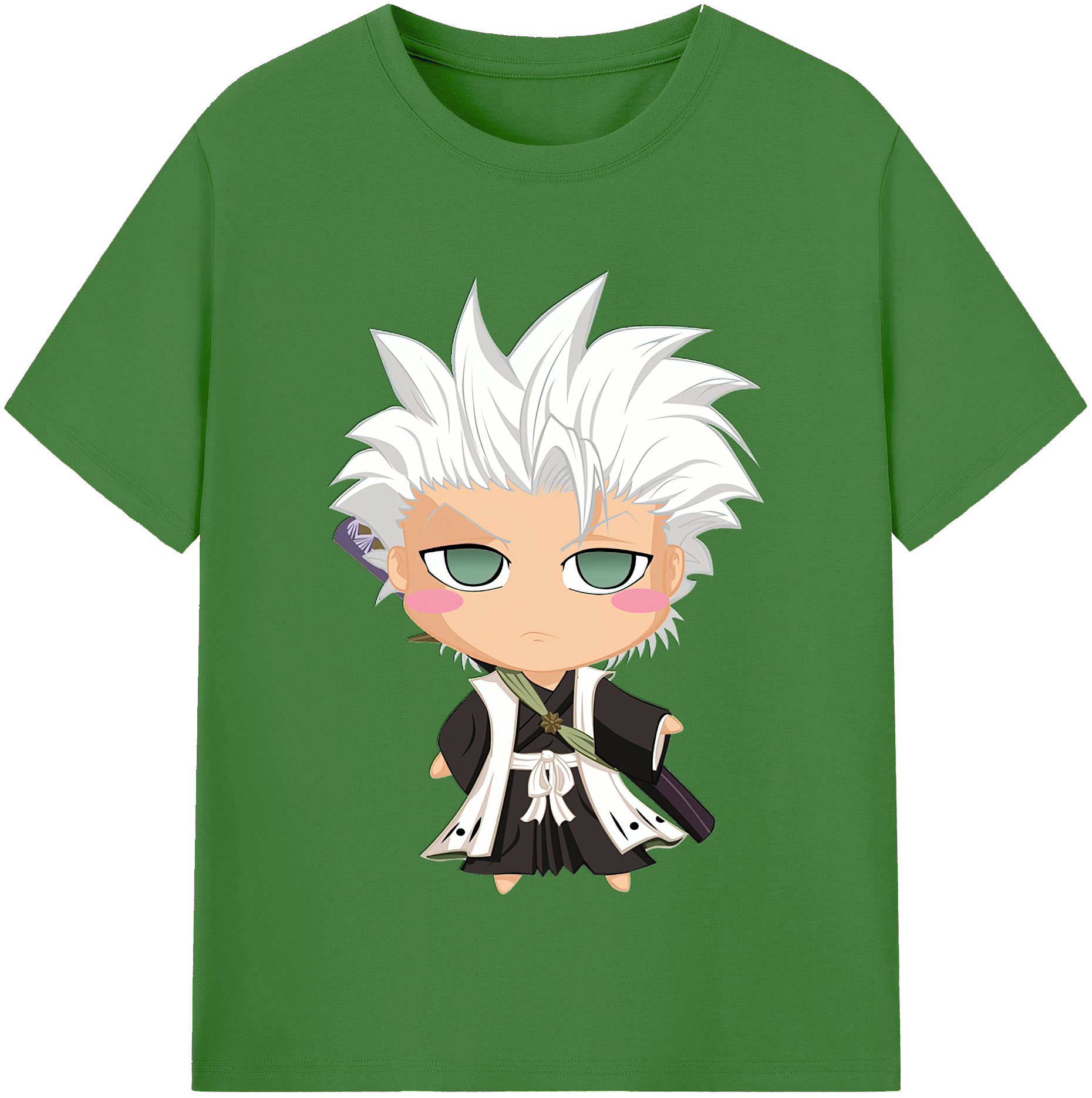 （画像用） ブリーチ 日番谷冬獅郎（ひつがや とうしろう） BLEACH Hitsugaya Toushirou レディースカジュアルプリントTシャツ（綿100％）